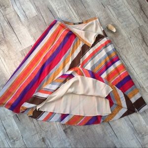 COPY - Lauren Ralph Lauren SZ 8 A-Line Stripe Lined Skirt